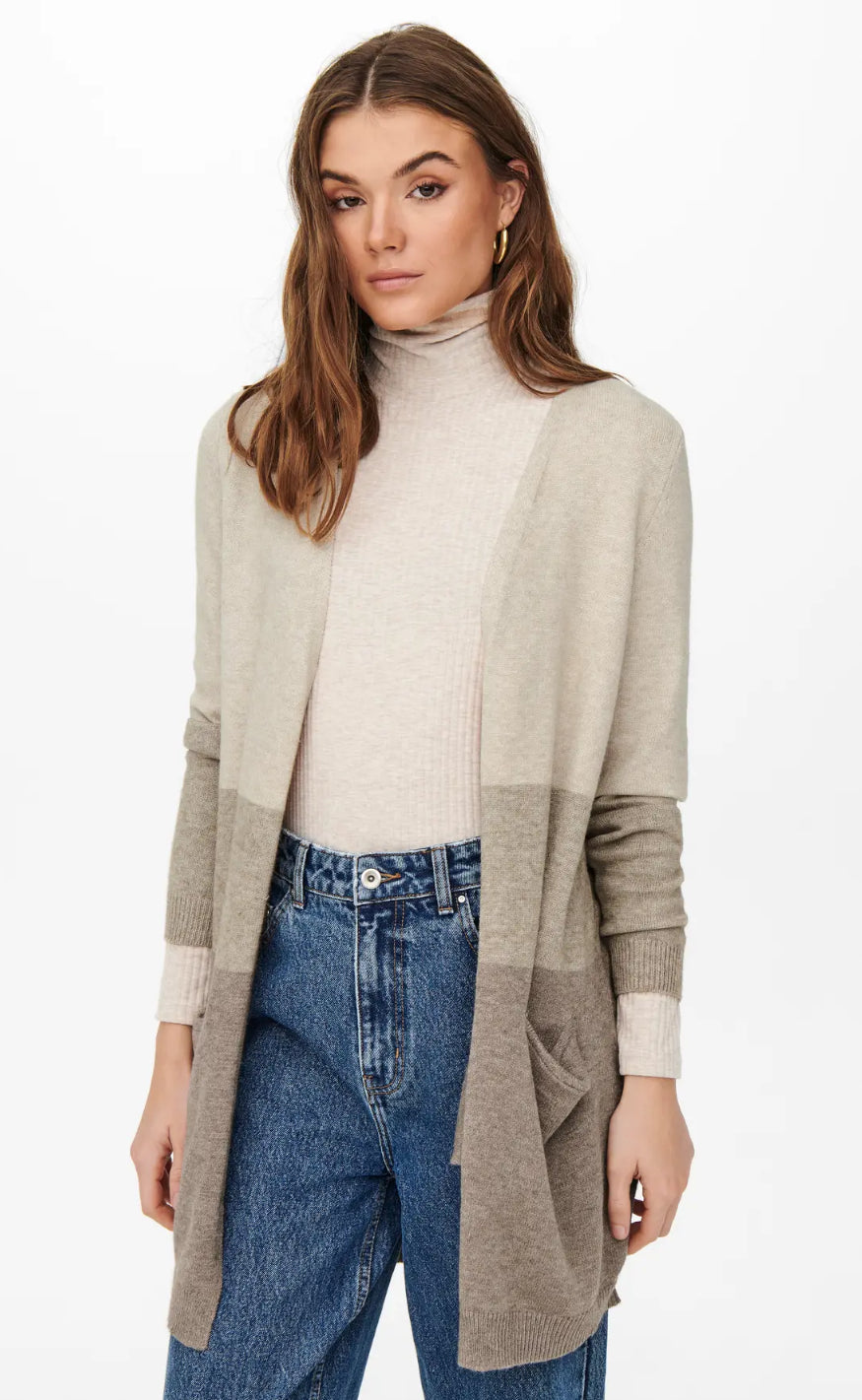 ONLY Cardigan - Queen - Sand W. Beige & Woodsmoke