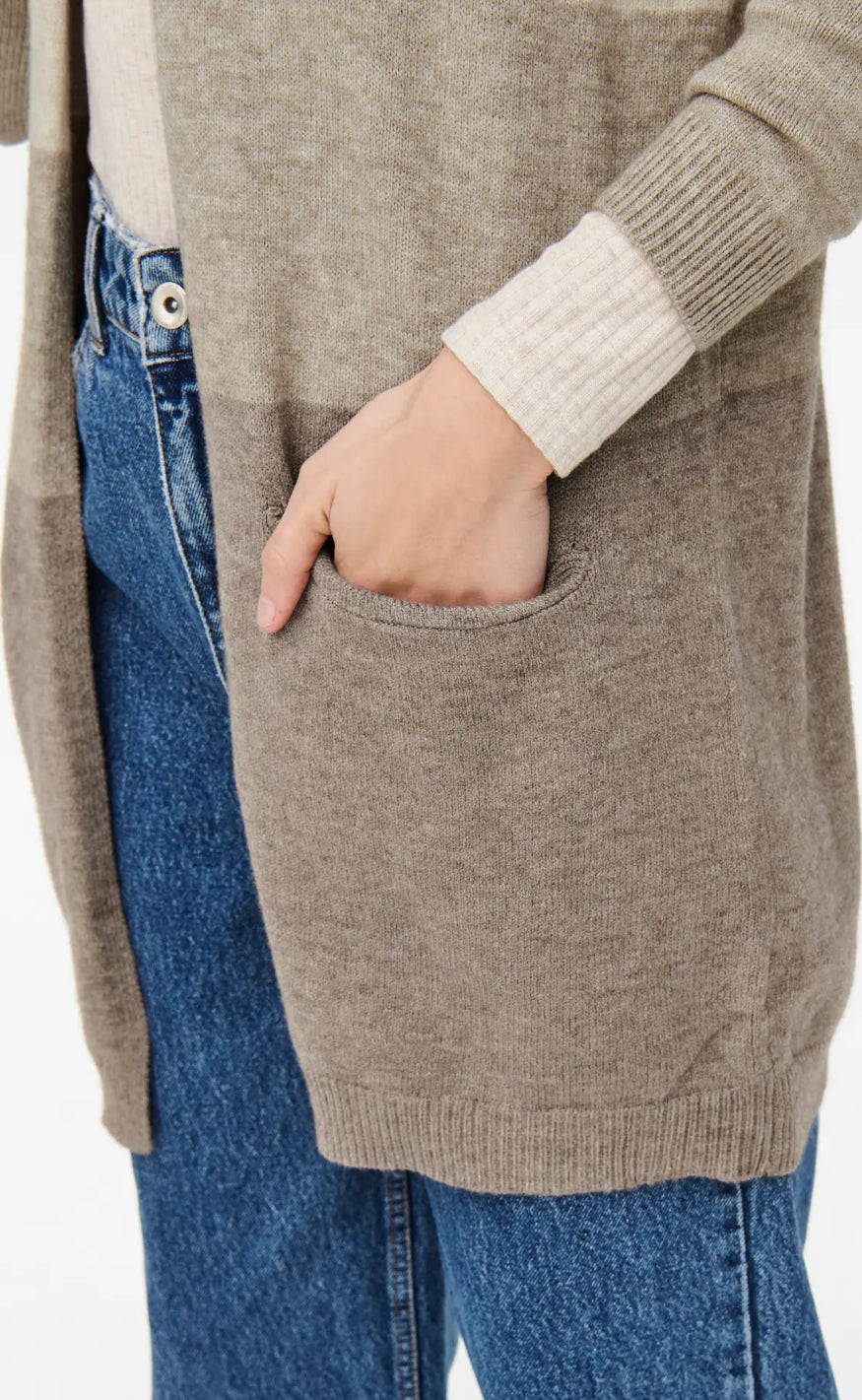 ONLY Cardigan - Queen - Sand W. Beige & Woodsmoke