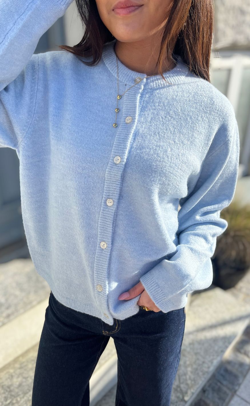 ONLY Cardigan - Simoni - Cashmere Blue/Melange
