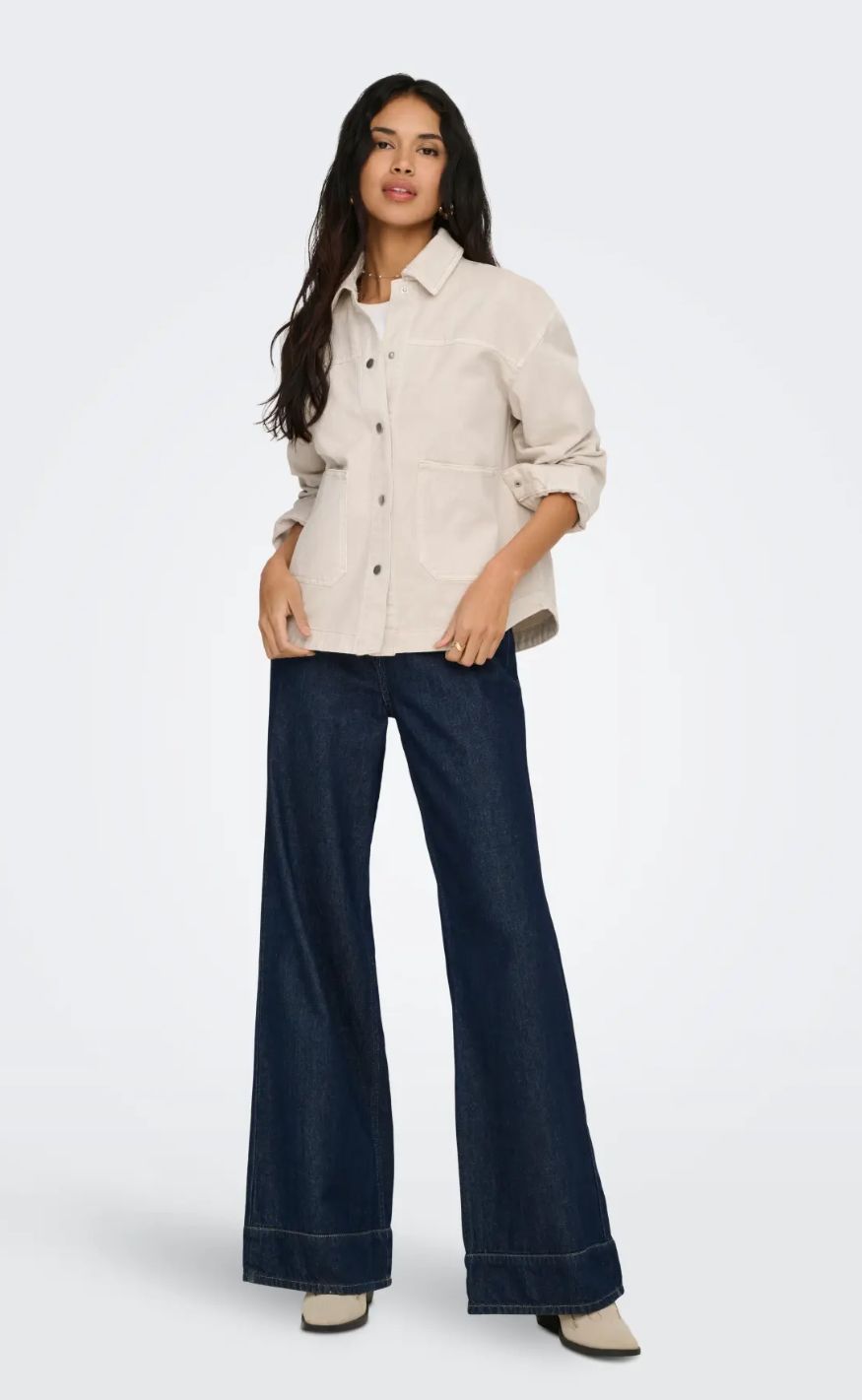 ONLY Jakke - Lara Twill - Silver Mink
