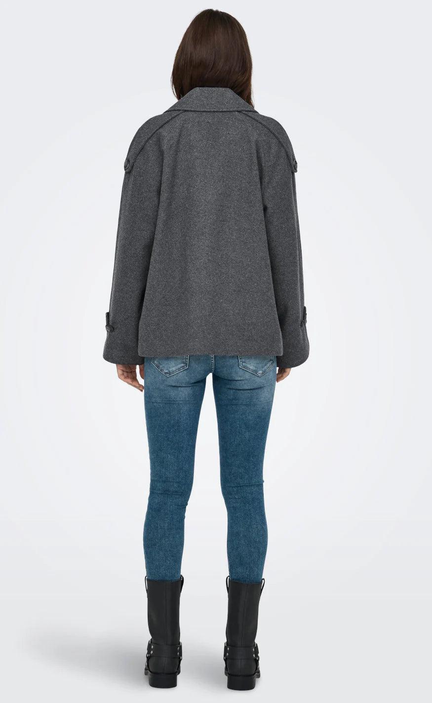 ONLY Jakke - Maisy Wool Life - Dark Grey Melange