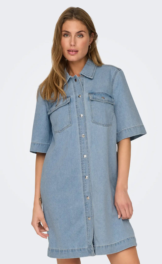 ONLY Kjole - Belle - Light Blue Denim