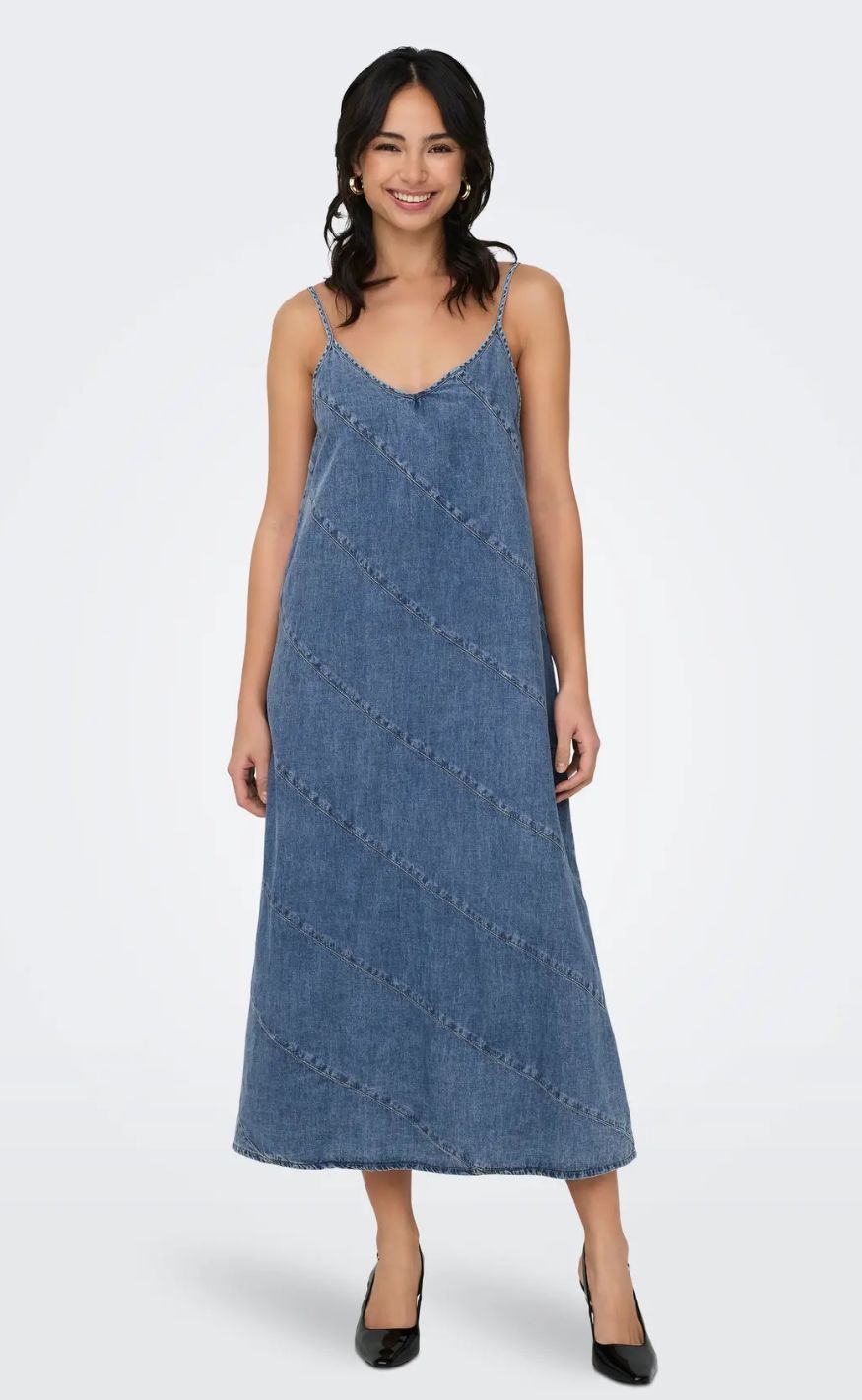 ONLY Kjole - Dia SL Cut - Light Blue Denim