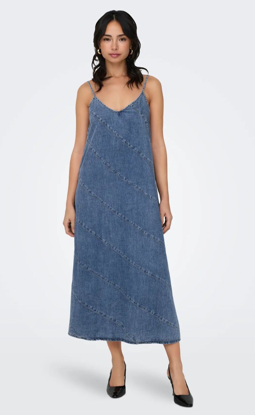 ONLY Kjole - Dia SL Cut - Light Blue Denim