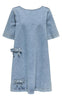 ONLY Kjole - Gigi Bow - Light Blue Denim