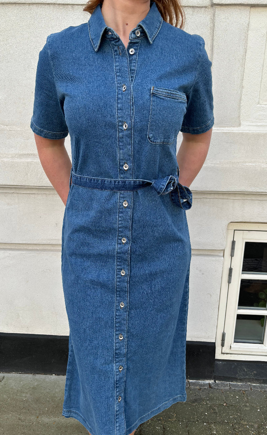 ONLY Kjole - Lana SS Long - Medium Blue Denim