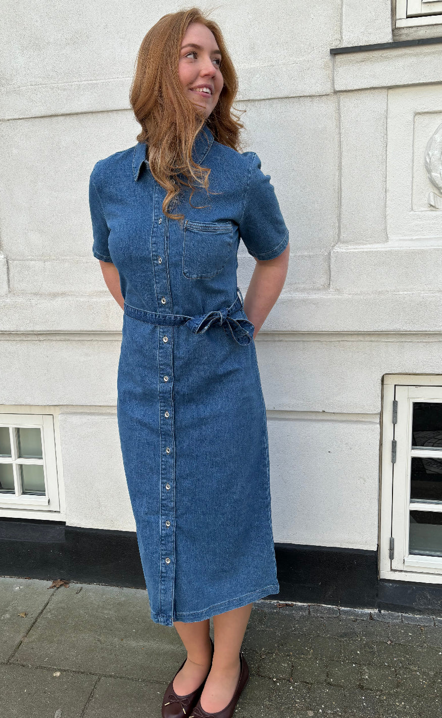 ONLY Kjole - Lana SS Long - Medium Blue Denim