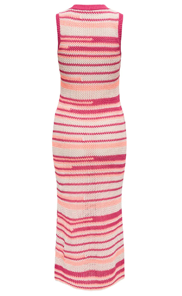 ONLY Kjole - Merida Life - Fuchsia Fedora Ecru/Papaya Punch