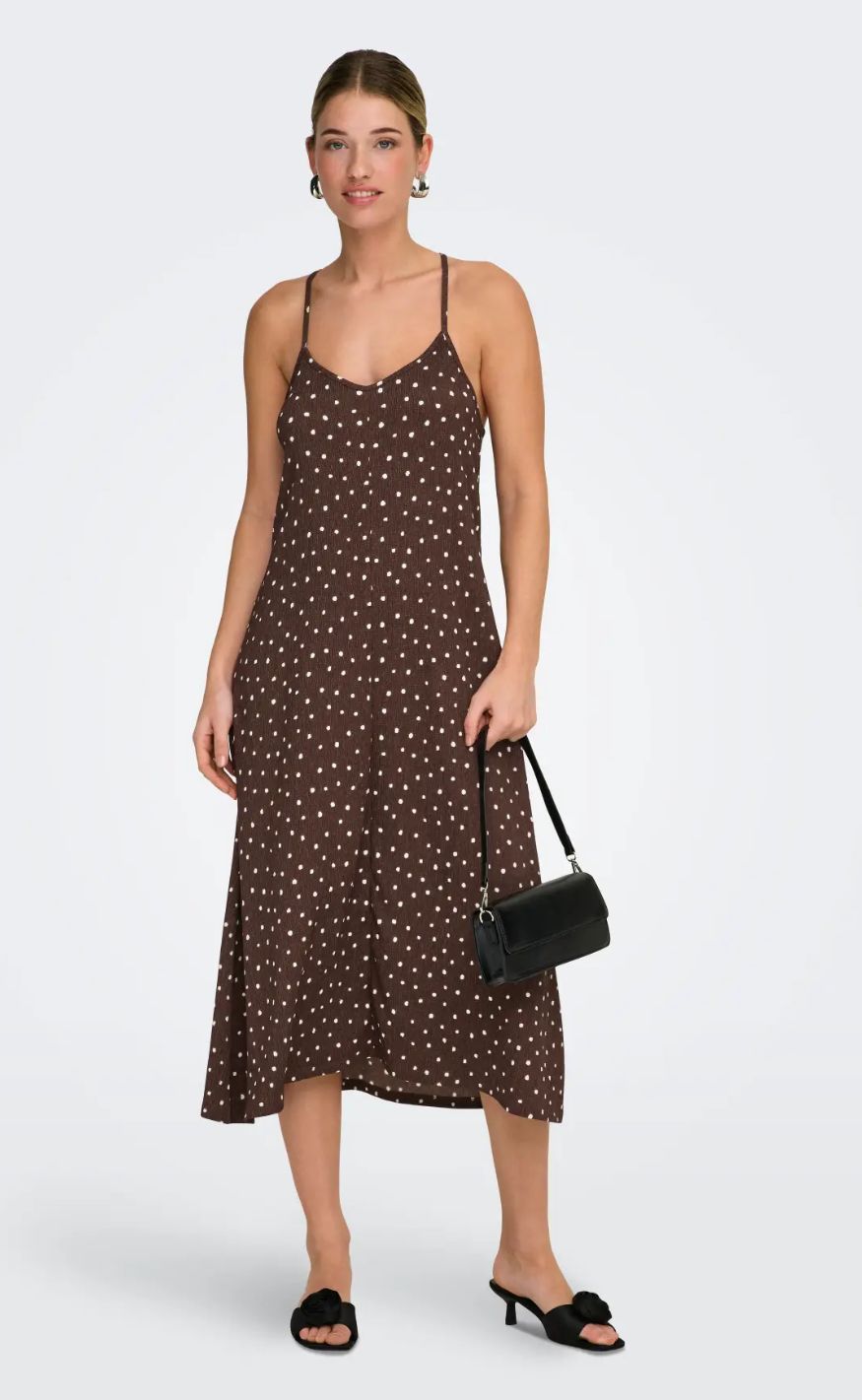 ONLY Kjole - Molly - Shopping Bag/Cloud Dancer Dots