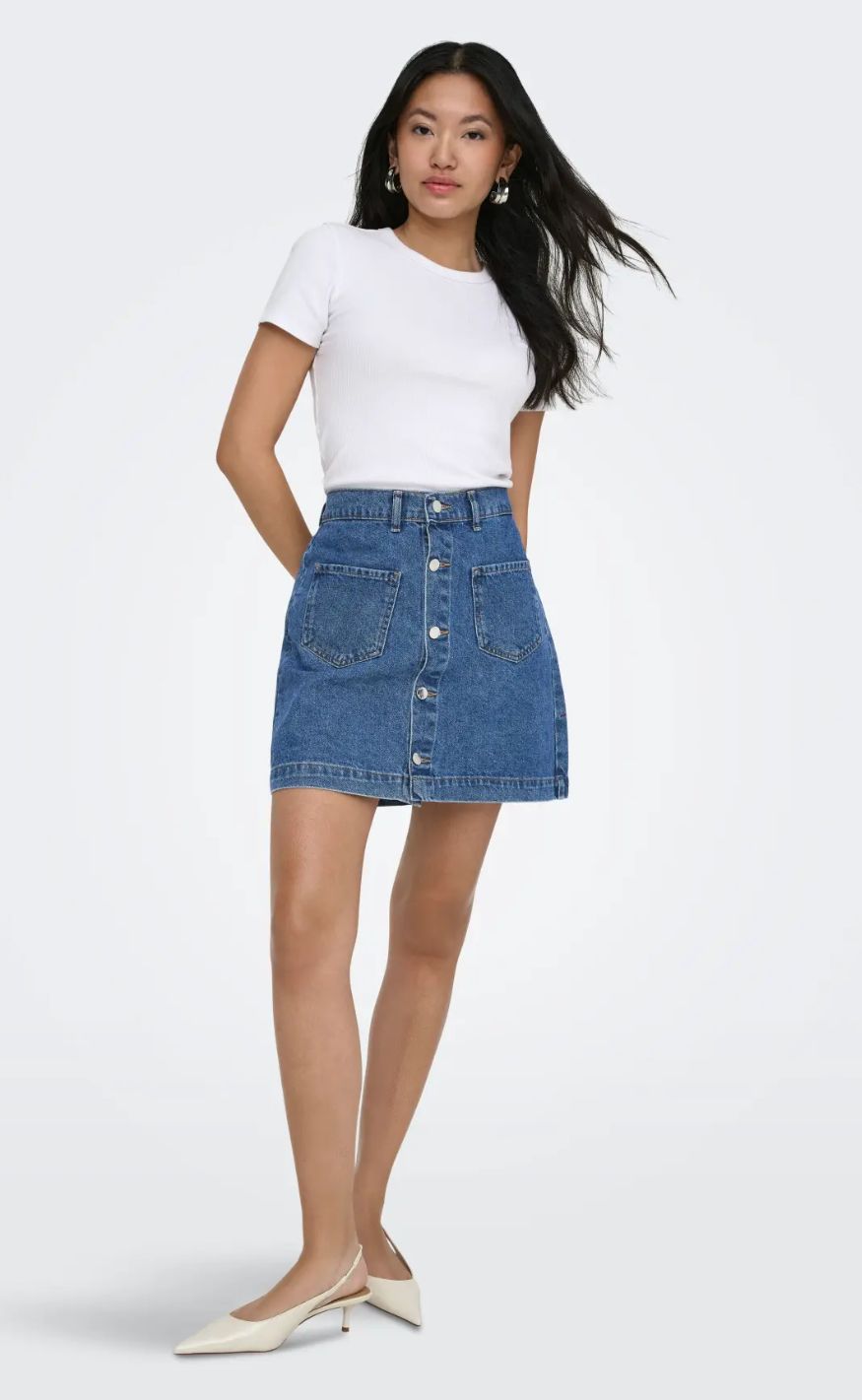 ONLY Nederdel - Amazing - Medium Blue Denim