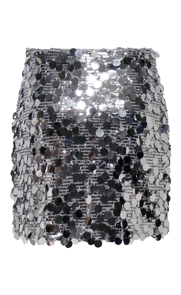 ONLY Nederdel - Jadel - Silver w. Silver Sequins