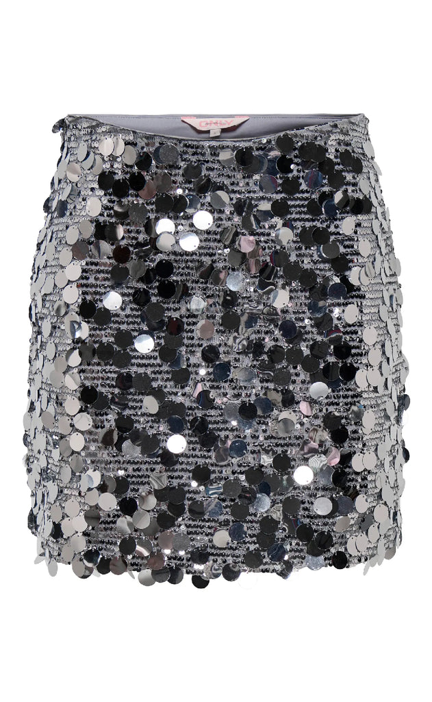 ONLY Nederdel - Jadel - Silver w. Silver Sequins