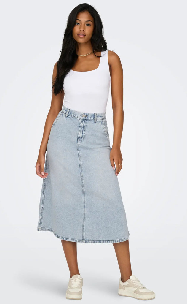 ONLY Nederdel - Mindy - Light Blue Denim