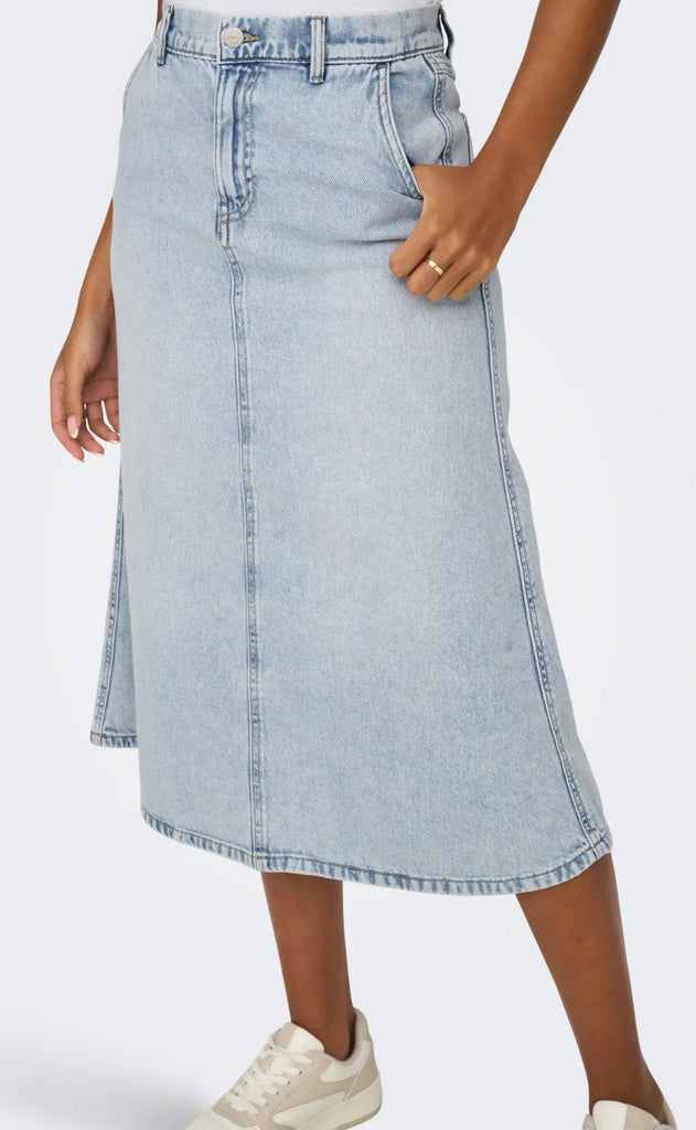 ONLY Nederdel - Mindy - Light Blue Denim