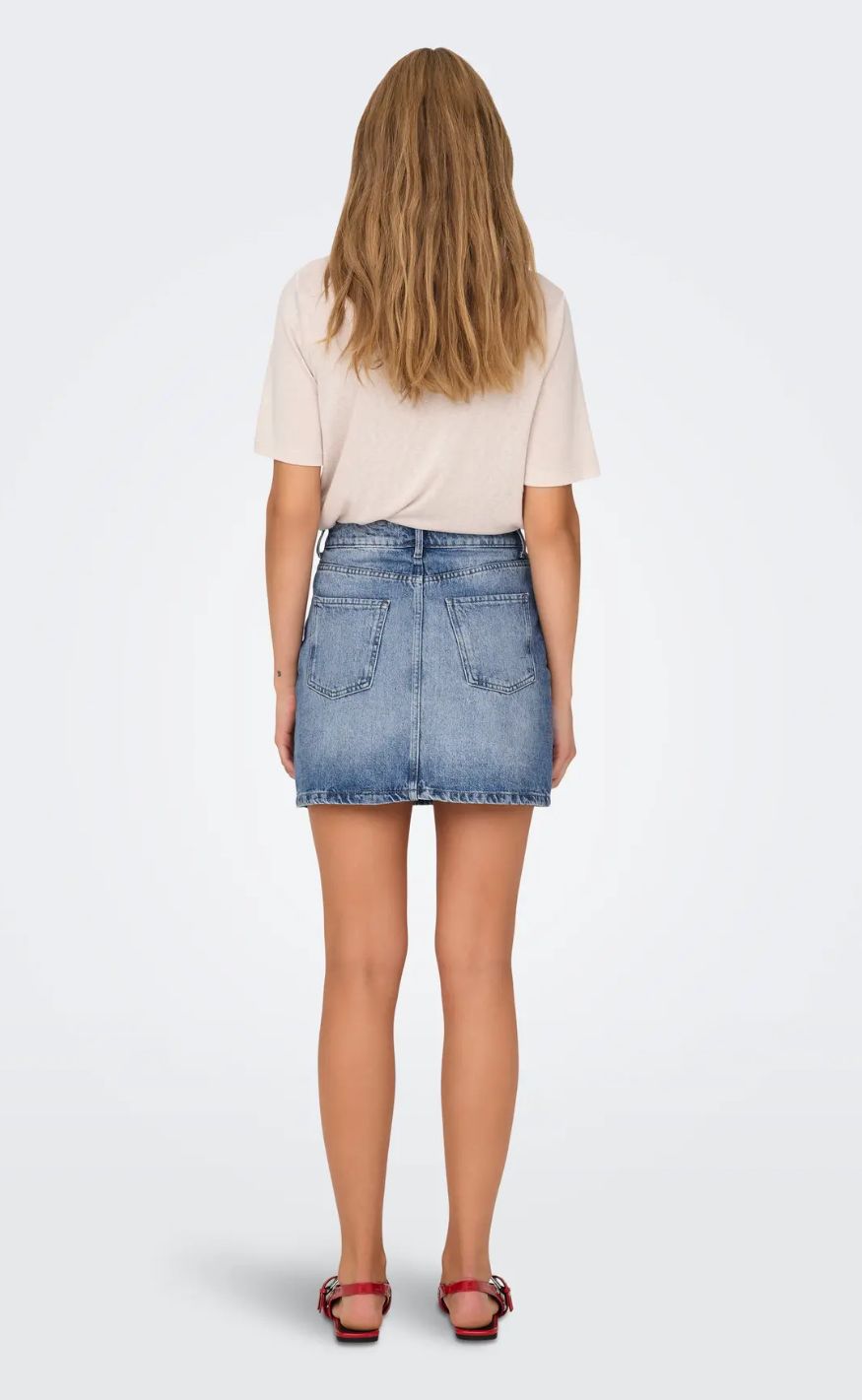 ONLY Nederdel - Stella Short - Light Blue Denim