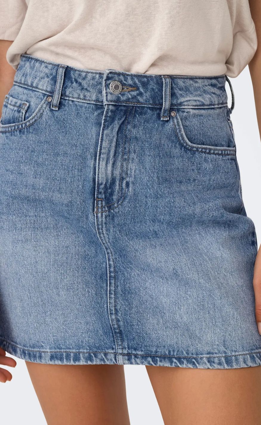ONLY Nederdel - Stella Short - Light Blue Denim