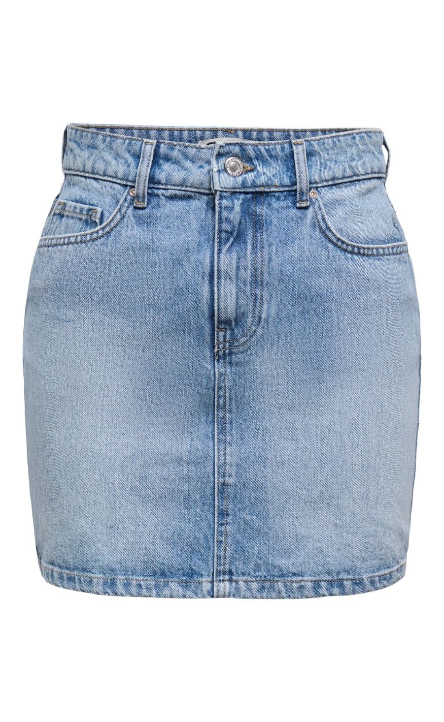 ONLY Nederdel - Stella Short - Light Blue Denim