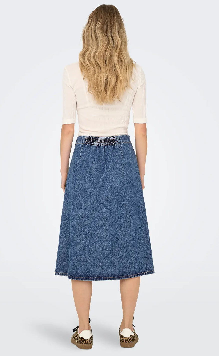 ONLY Nederdel - Thea Wrap Midi - Medium Blue Denim