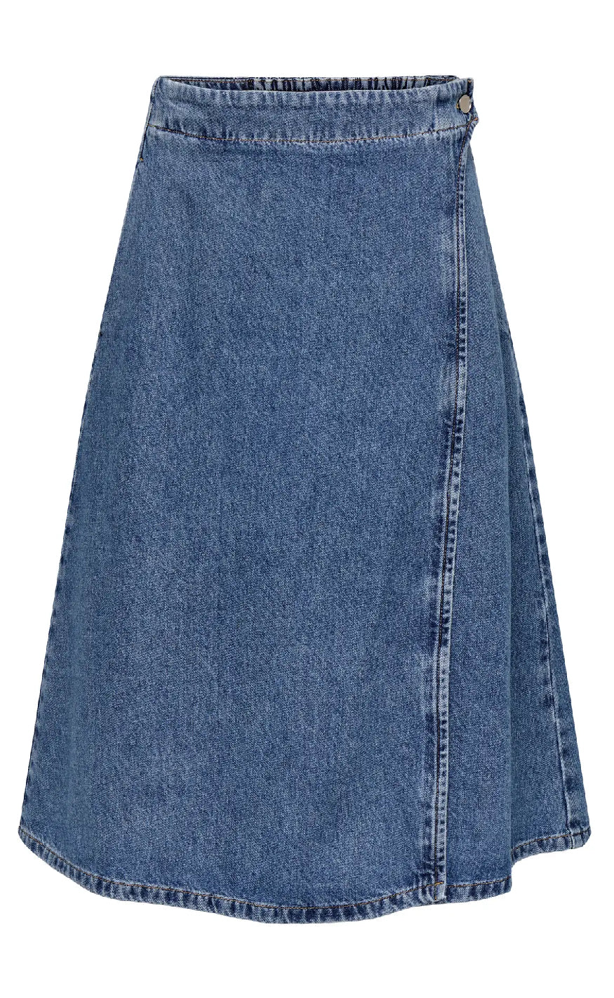 ONLY Nederdel - Thea Wrap Midi - Medium Blue Denim