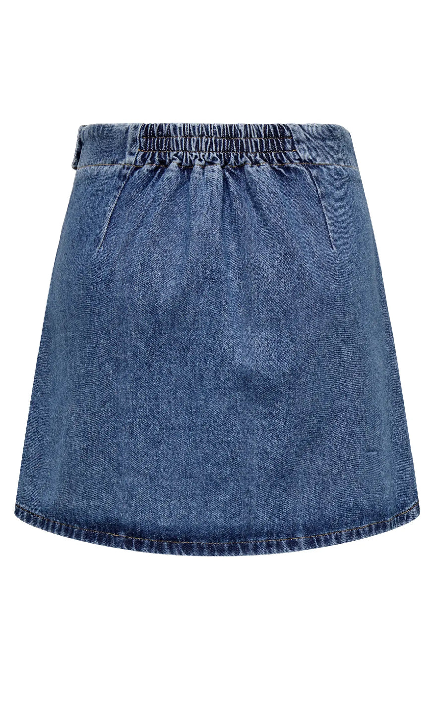 ONLY Nederdel - Thea Wrap Short - Medium Blue Denim