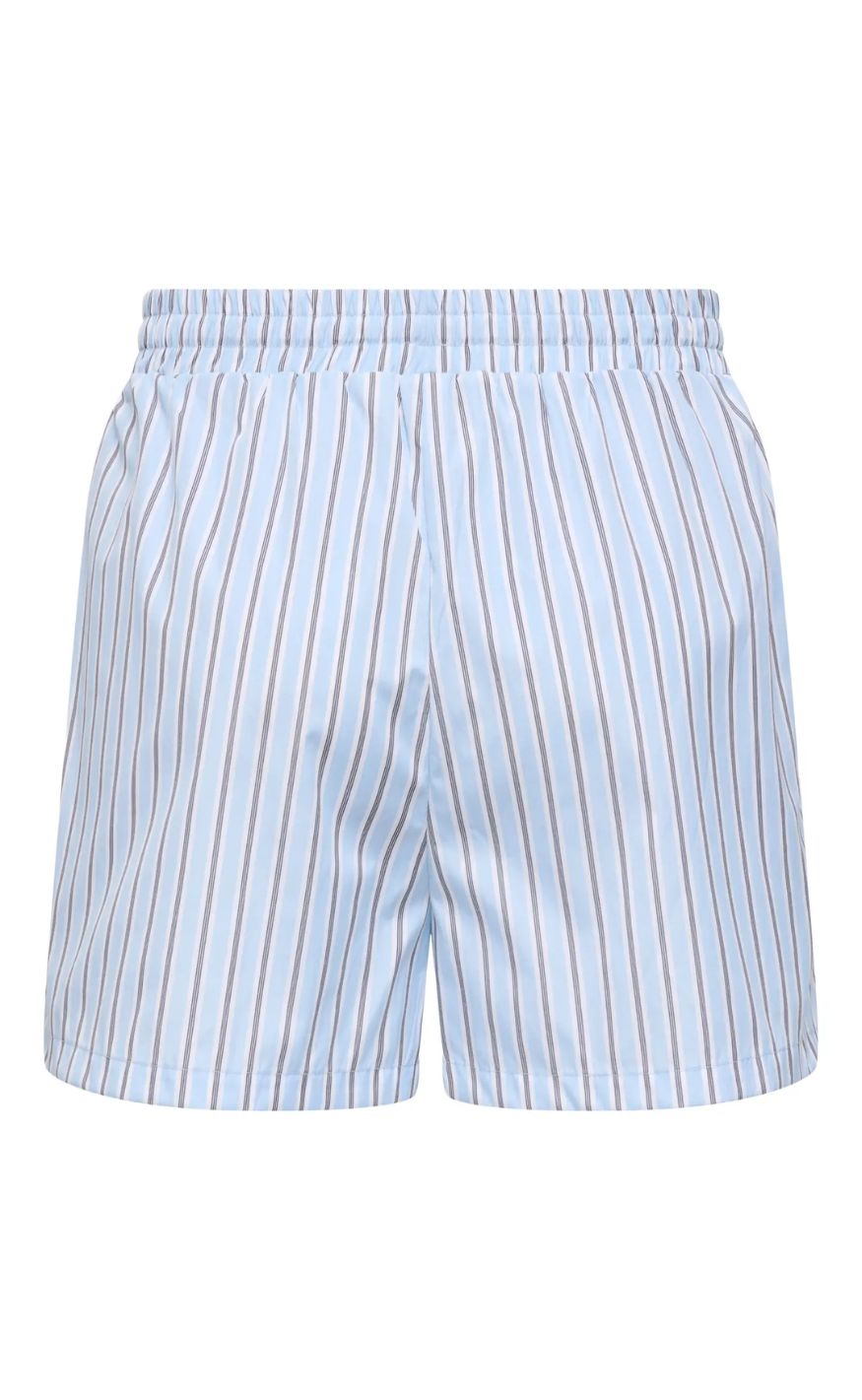 ONLY Shorts - Loris - Chambray Blue W. Bright White/Black