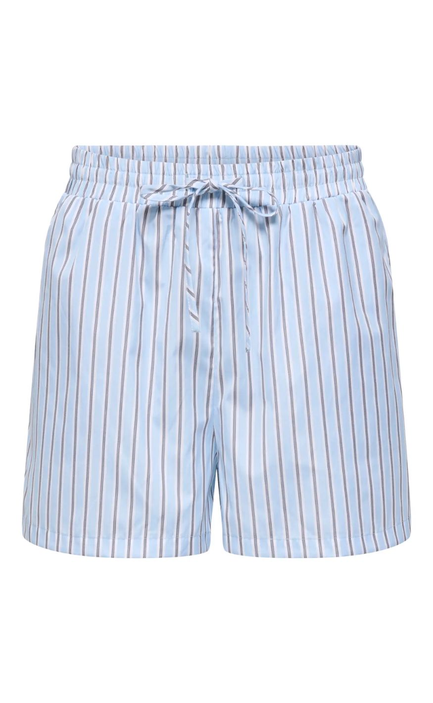 ONLY Shorts - Loris - Chambray Blue W. Bright White/Black