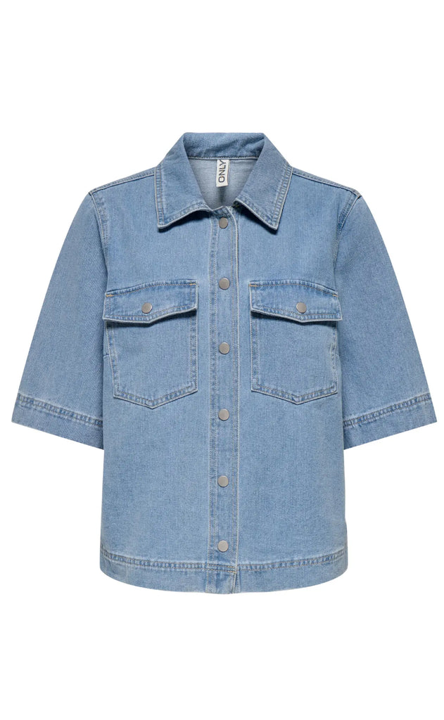 ONLY Skjorte - Belle - Light Blue Denim