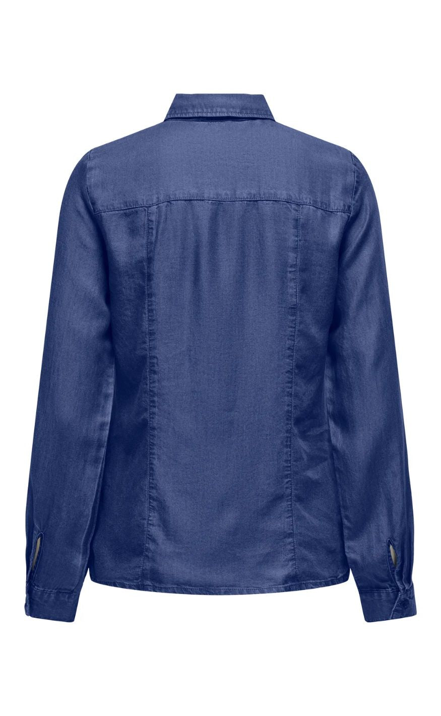 ONLY Skjorte - Charis - Dark Blue Denim