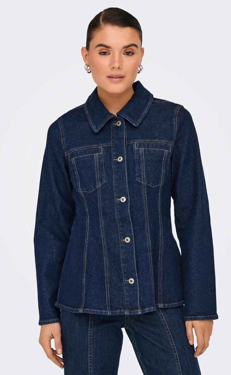 ONLY Skjorte - Elle - Dark Blue Denim