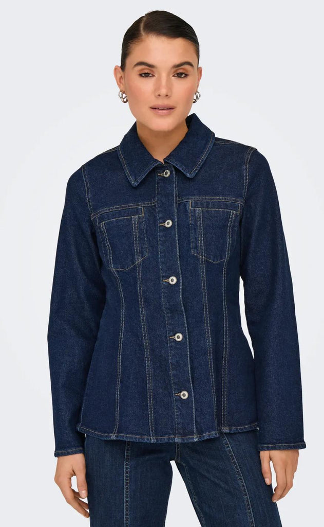 ONLY Skjorte - Elle - Dark Blue Denim