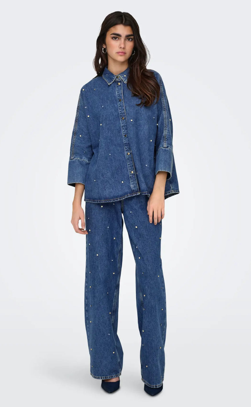 ONLY Skjorte - Grace - Medium Blue Denim