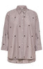 ONLY Skjorte - Lina Grace - Coffee Bean Stripe w. Coffee Bean Heart