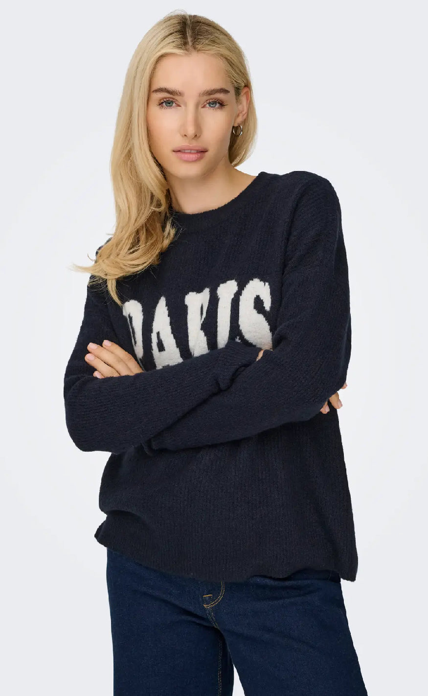 ONLY Striktrøje - Jerico - Dark Navy