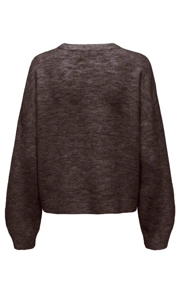 ONLY Striktrøje - Simoni - Coffee Bean