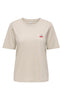 ONLY T-Shirt - Happy - Oatmeal Cherry