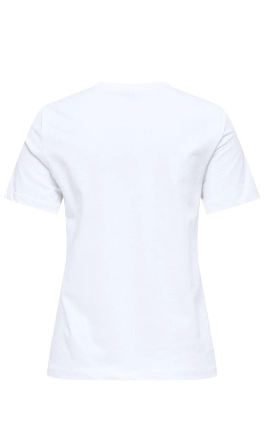 ONLY T-shirt - Ketty Life - Bright White/Cherries