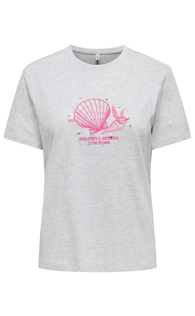 ONLY T-shirt - Kita Shell - Grey