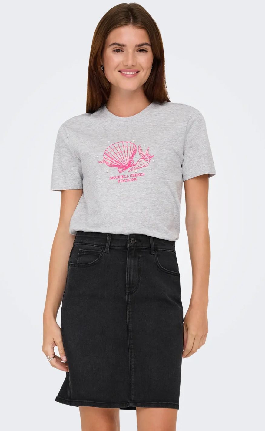 ONLY T-shirt - Kita Shell - Grey
