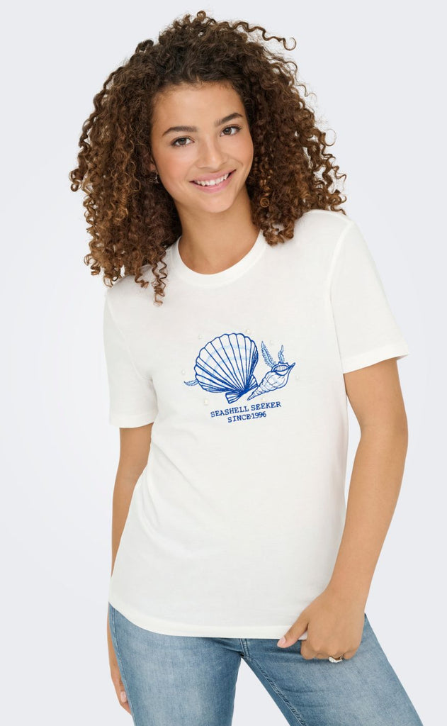ONLY T-shirt - Kita Shell - White
