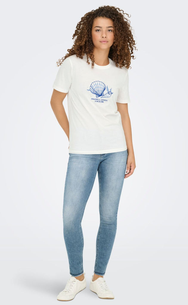 ONLY T-shirt - Kita Shell - White