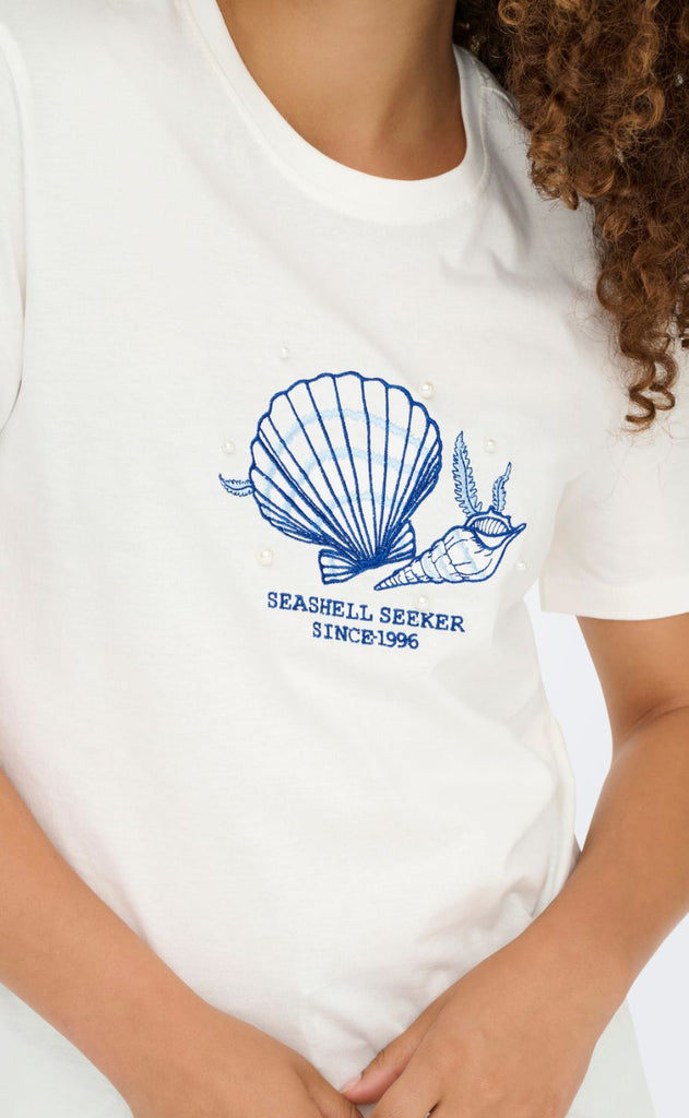 ONLY T-shirt - Kita Shell - White