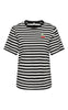 ONLY T-shirt - Livina - Black/ Cloud Dancer/ Cherry