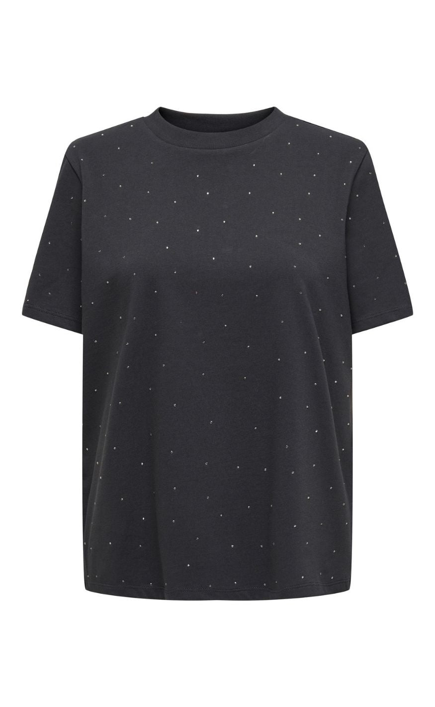 ONLY T-shirt - Monja Studs - Phantom Studs