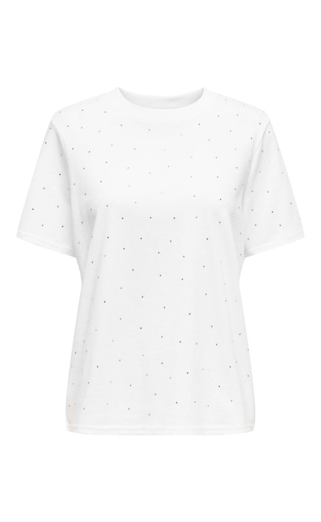 ONLY T-shirt - Monja Studs - White Studs