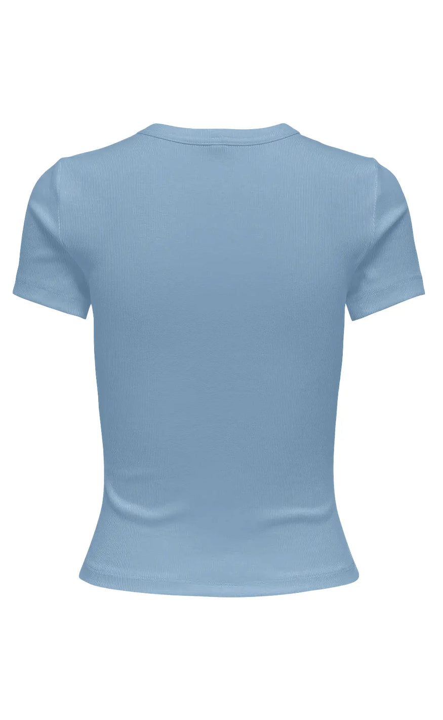ONLY T-shirt - Val - Soft Chambray