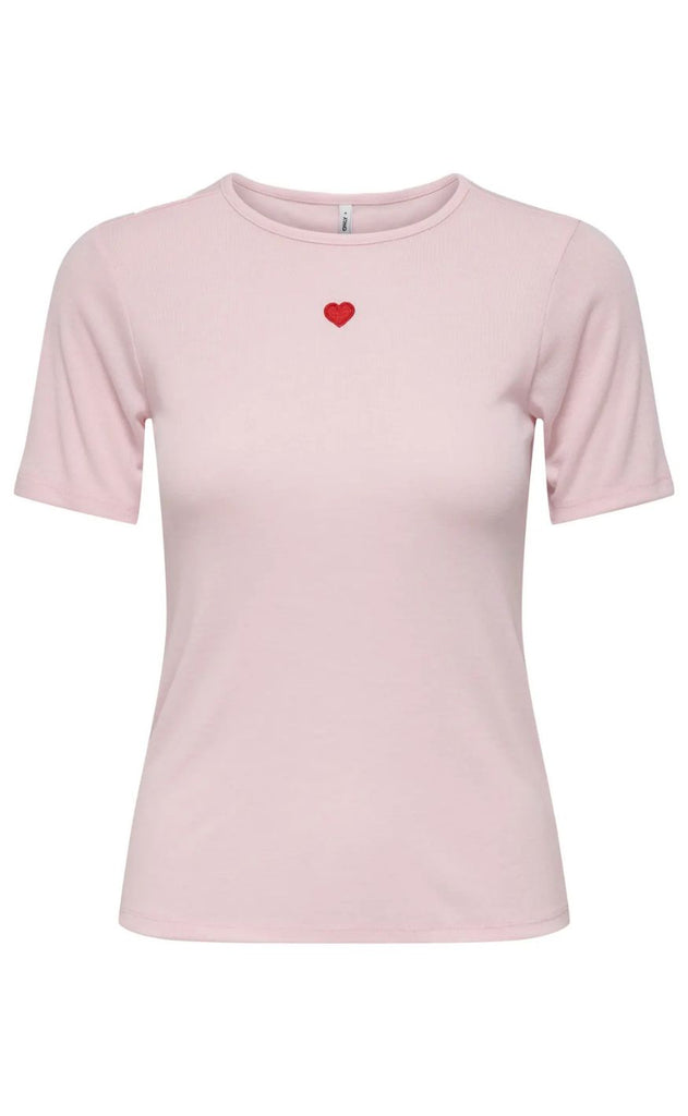 ONLY Top - Elli - Parfait Pink Heart