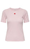 ONLY Top - Elli - Parfait Pink Heart