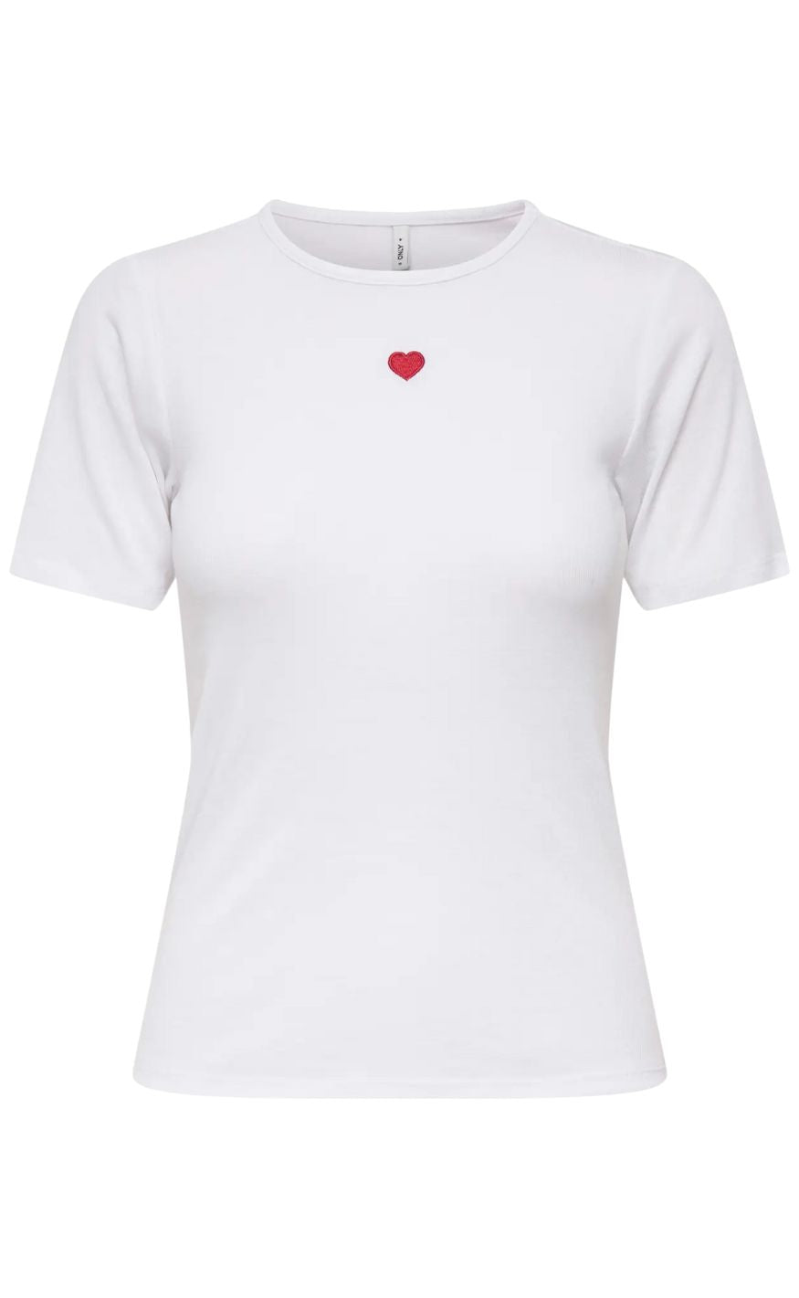 ONLY Top - Elli - White Heart
