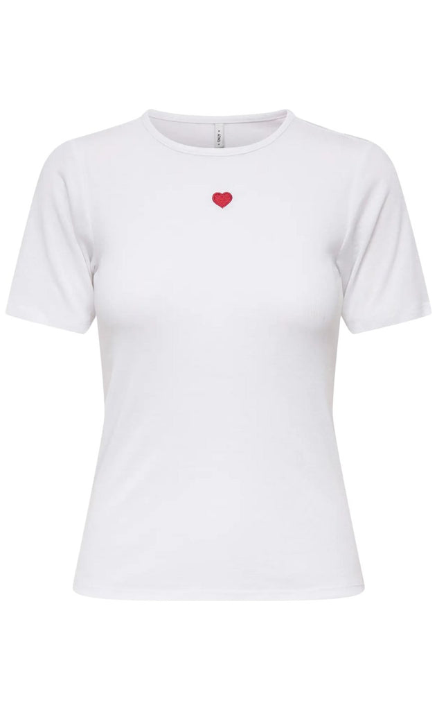 ONLY Top - Elli - White Heart