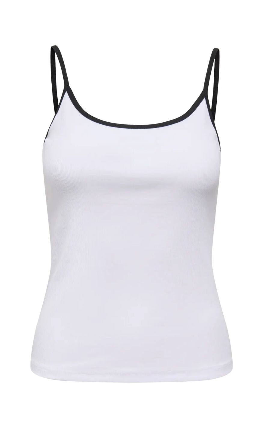 ONLY Top - Fenja - Bright White/Black Detail